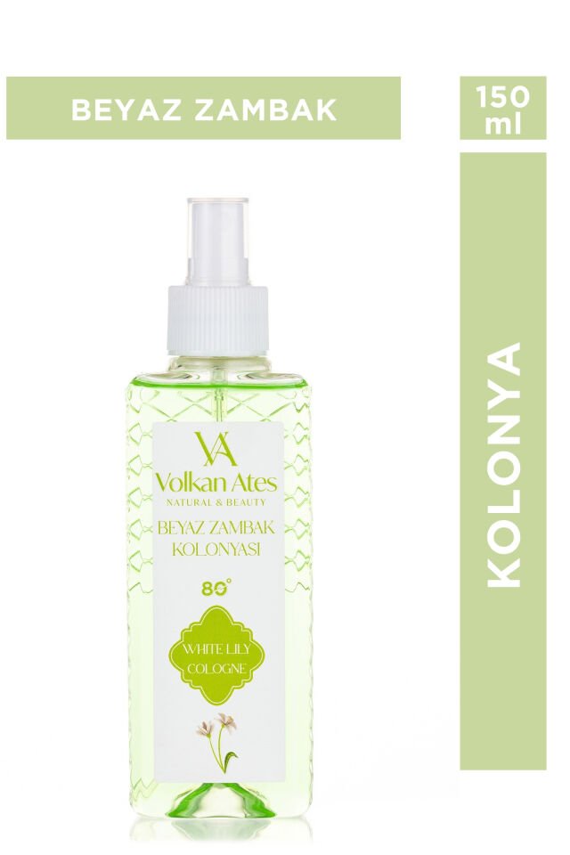 Volkan Ates Natural & Beauty Parfümlü Kolonya - Beyaz Zambak 150 ml