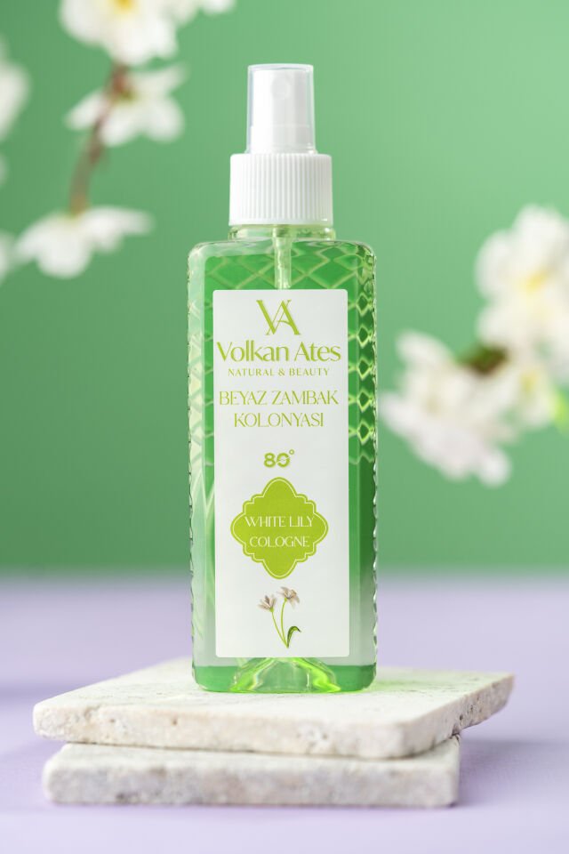 Volkan Ates Natural & Beauty Parfümlü Kolonya - Beyaz Zambak 150 ml
