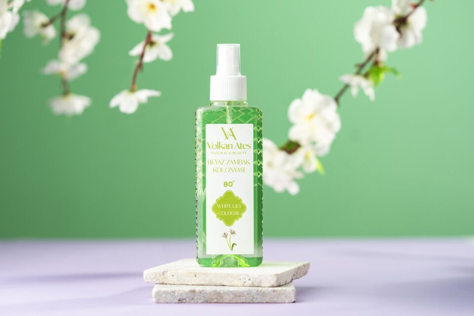 Volkan Ates Natural & Beauty Parfümlü Kolonya - Beyaz Zambak 150 ml