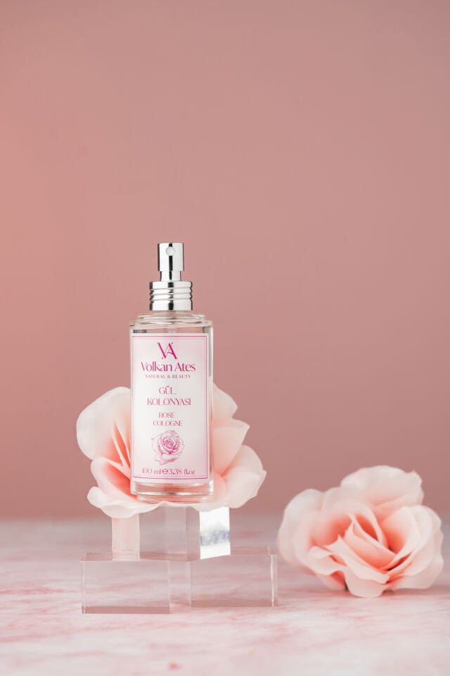 Volkan Ates Natural & Beauty Gül Kolonyası Cam Şişe 100 ml