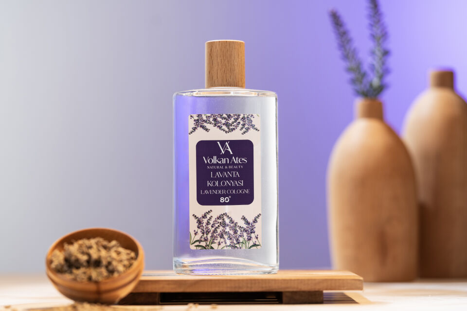 Volkan Ates Natural & Beauty Lavanta Kolonyası Cam Şişe 200 ml
