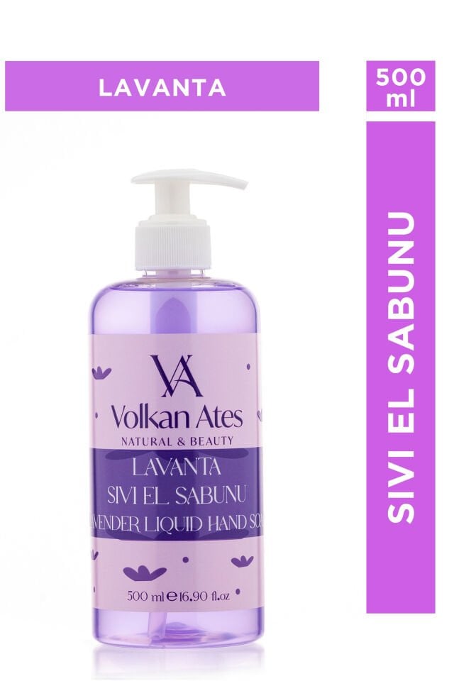 Volkan Ates Natural & Beauty Lavanta Yağlı Sıvı El Sabunu 500 ml