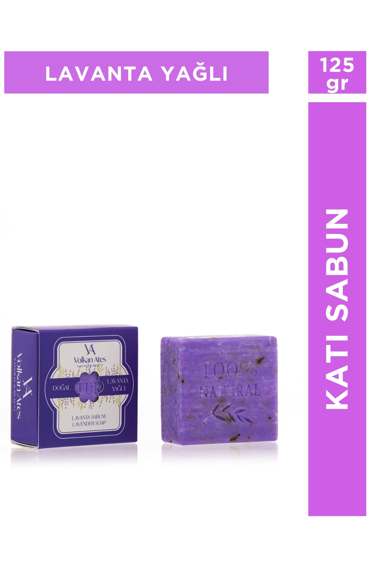 Volkan Ates Natural & Beauty Lavanta Yağlı Doğal Sabun 125 gr