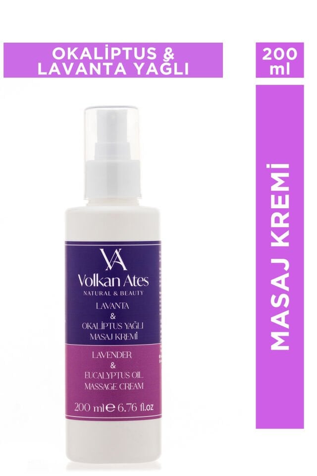 Volkan Ates Natural & Beauty Lavanta & Okaliptus Yağlı Masaj Kremi 200 ml