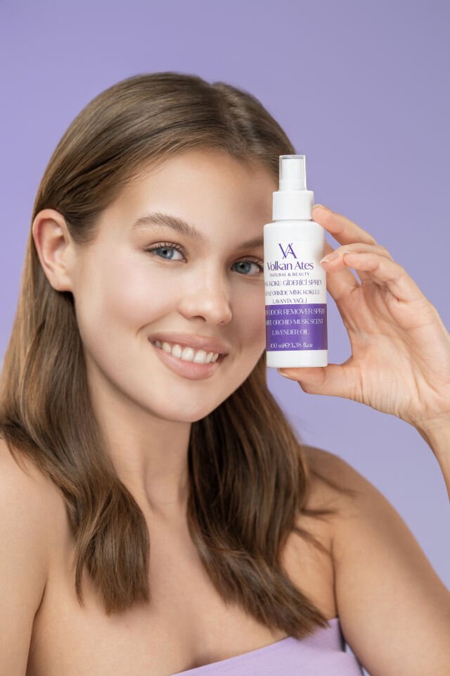 Volkan Ates Natural & Beauty Lavanta Yağlı & Beyaz Orkide - Misk Kokulu Ayak Koku Giderici Sprey 100 ml