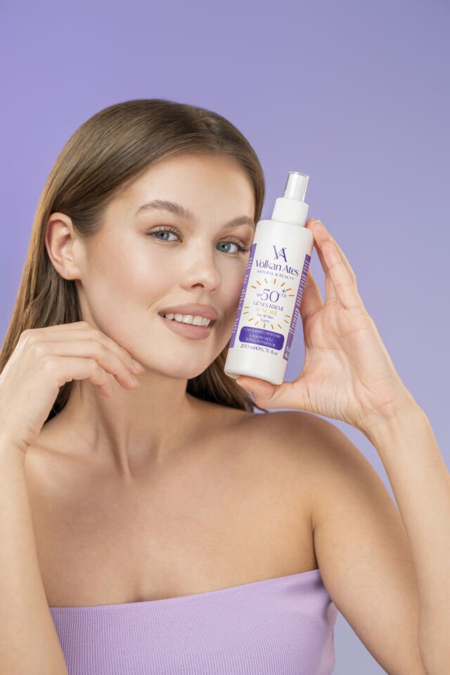 Volkan Ates Natural & Beauty Lavanta Yağlı Leke Karşıtı Güneş Kremi 50 SPF 200 ml