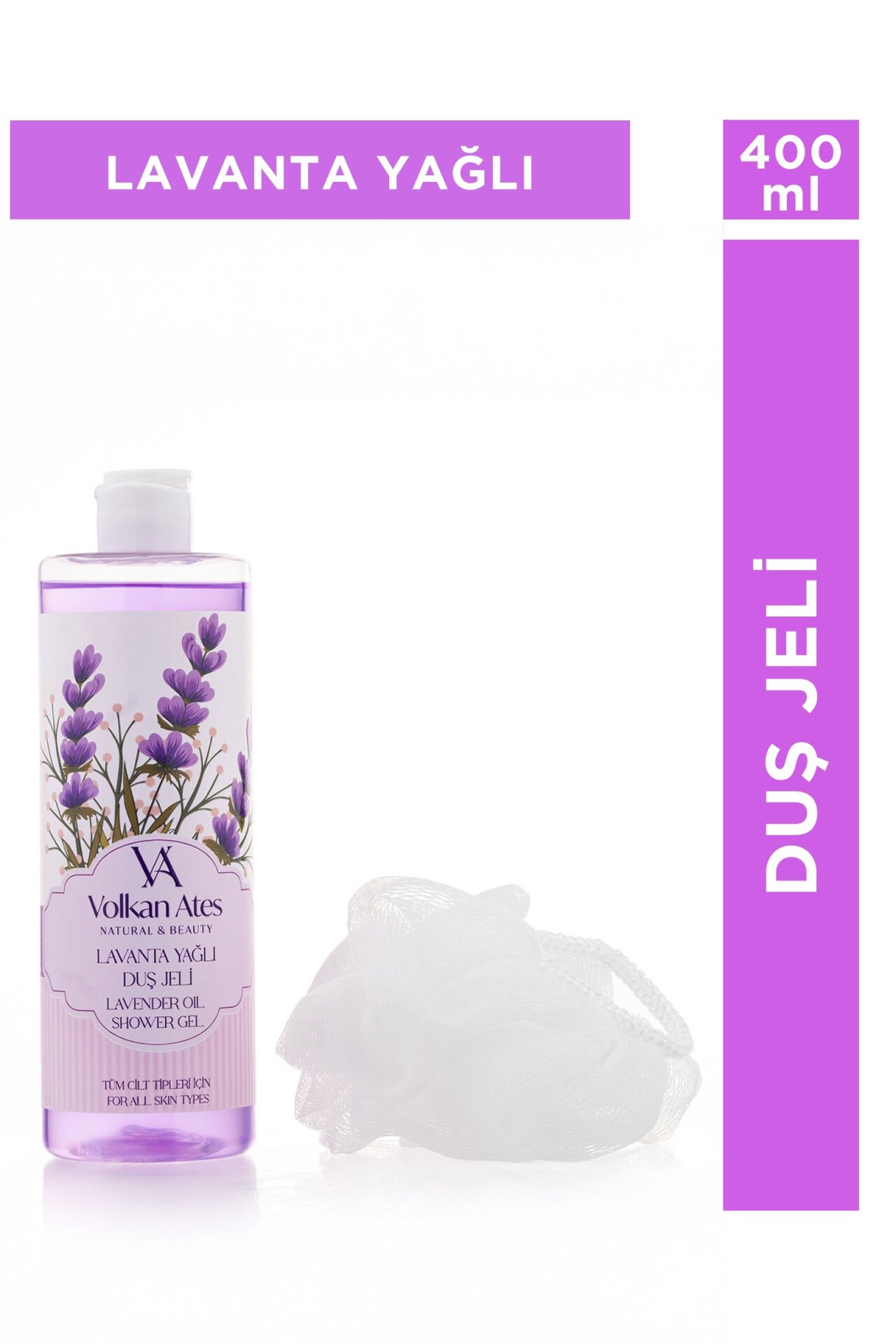 Volkan Ates Natural & Beauty Lavanta Yağlı Duş Jeli 400 ml