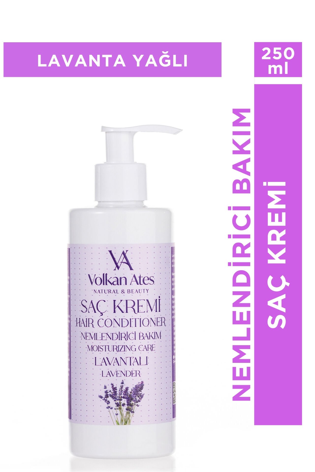 Volkan Ates Natural & Beauty Lavanta Yağlı Saç Kremi 250 ml