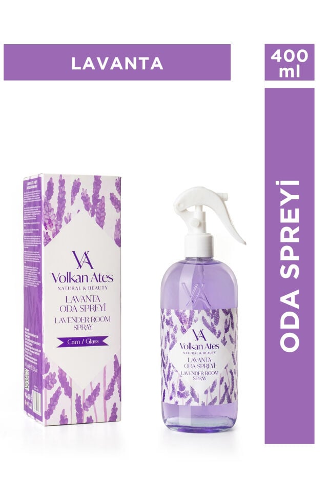 Volkan Ates Natural & Beauty Lavanta Kokulu Oda Spreyi Cam Şişe 400 ml