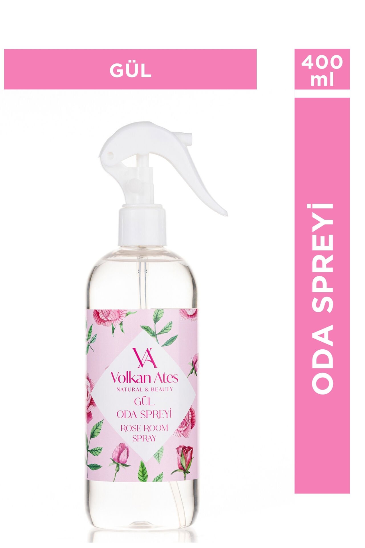 Volkan Ates Natural & Beauty Gül Kokulu Oda Spreyi 400 ml