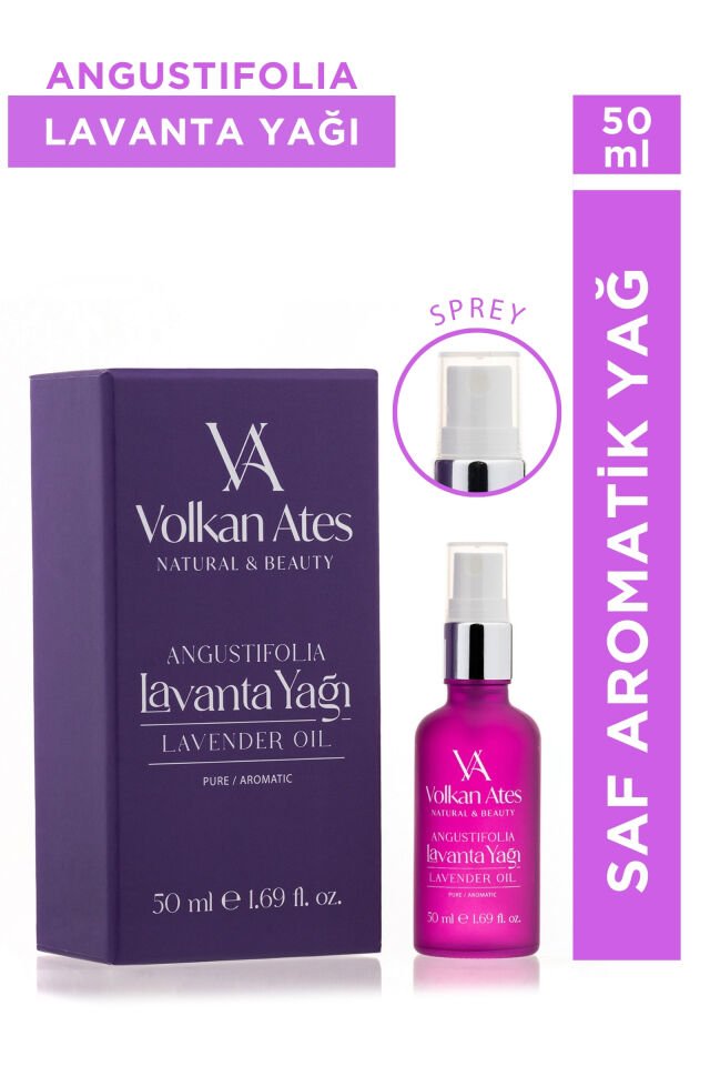 Volkan Ates Natural & Beauty Lavandula Angustifolia Saf Lavanta Yağı Sprey 50 ml