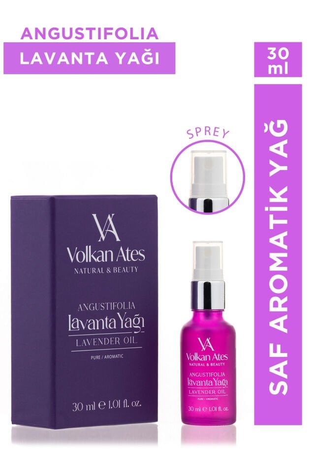 Volkan Ates Natural & Beauty Lavandula Angustifolia Saf Lavanta Yağı Sprey 30 ml