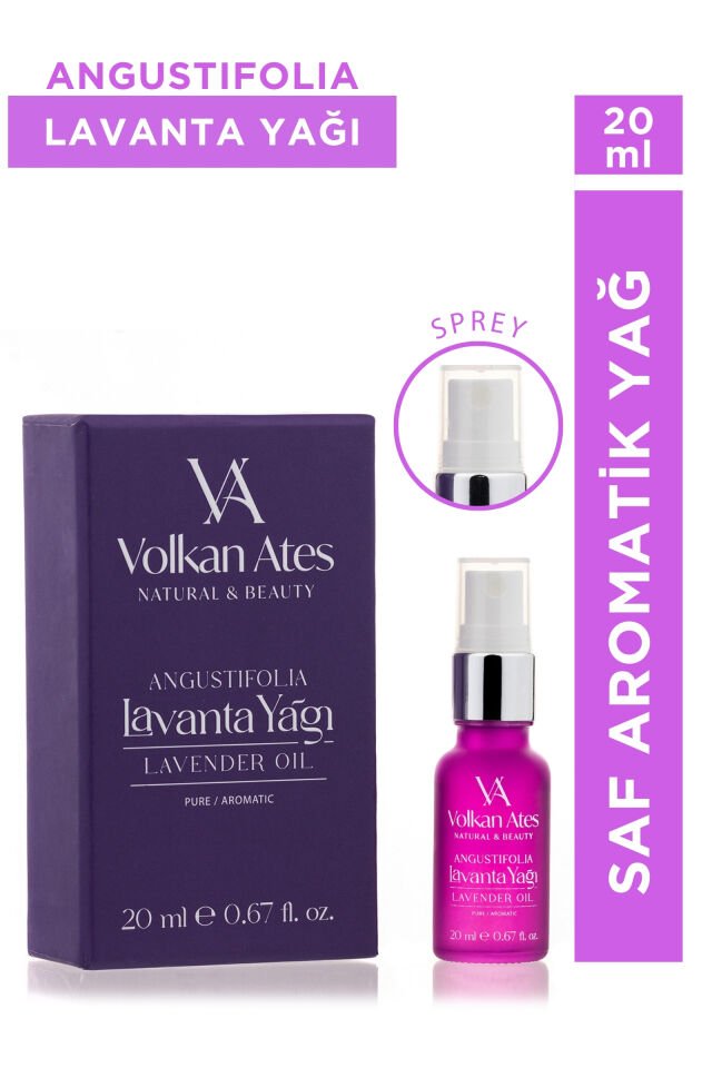 Volkan Ates Natural & Beauty Lavandula Angustifolia Saf Lavanta Yağı Sprey 20 ml