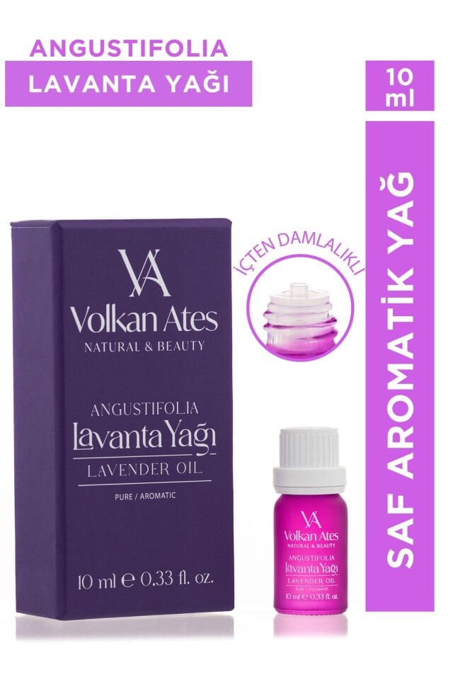Volkan Ates Natural & Beauty Lavandula Angustifolia Saf Lavanta Yağı İçten Damlalıklı 10 ml