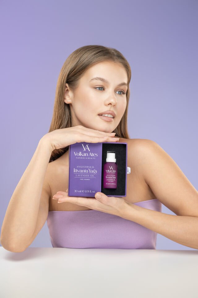 Volkan Ates Natural & Beauty Lavandula Angustifolia Saf Lavanta Yağı İçten Damlalıklı 30 ml