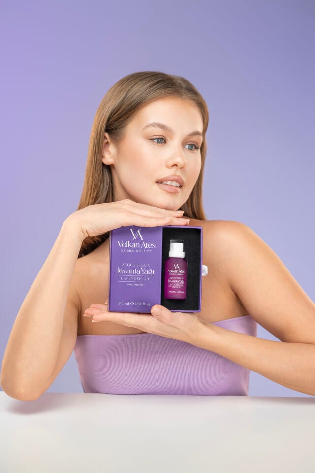 Volkan Ates Natural & Beauty Lavandula Angustifolia Saf Lavanta Yağı İçten Damlalıklı 30 ml