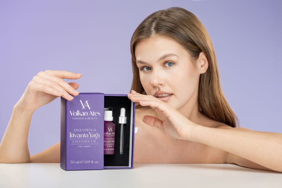 Volkan Ates Natural & Beauty Lavandula Angustifolia Saf Lavanta Yağı Cam Damlalıklı 50 ml