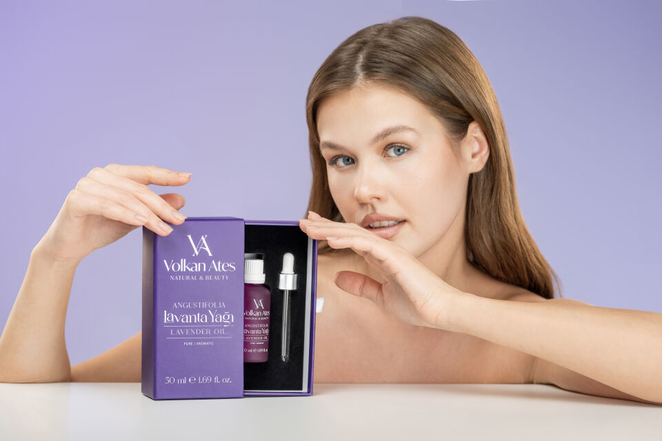 Volkan Ates Natural & Beauty Lavandula Angustifolia Saf Lavanta Yağı Cam Damlalıklı 50 ml