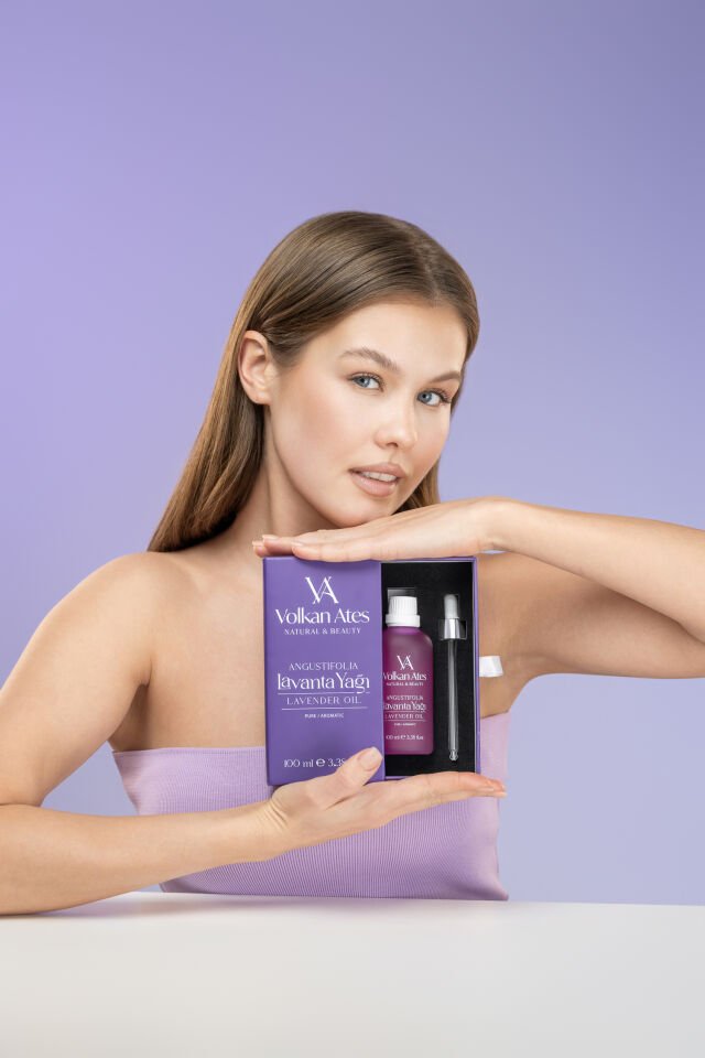 Volkan Ates Natural & Beauty Lavandula Angustifolia Saf Lavanta Yağı Cam Damlalıklı 100 ml