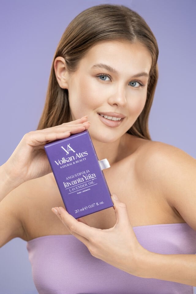 Volkan Ates Natural & Beauty Lavandula Angustifolia Saf Lavanta Yağı İçten Damlalıklı 20 ml