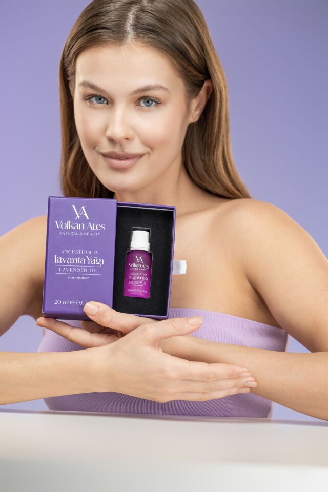 Volkan Ates Natural & Beauty Lavandula Angustifolia Saf Lavanta Yağı İçten Damlalıklı 20 ml