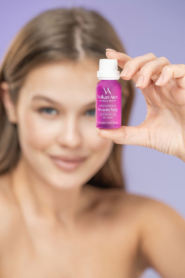Volkan Ates Natural & Beauty Lavandula Angustifolia Saf Lavanta Yağı İçten Damlalıklı 20 ml