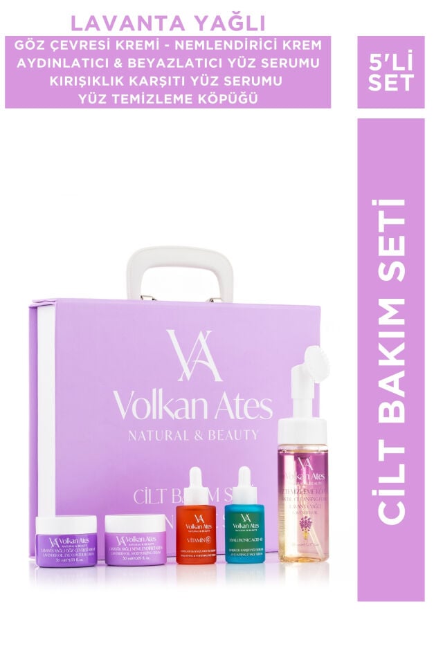 Cilt Bakım Seti (Göz Çevresi & Nemlendirici Krem - Hyaluronic Acid&C Vitamin - Yüz Temizleme Köpüğü)