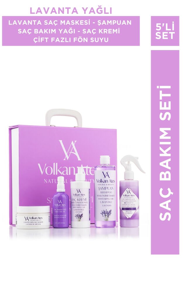 Saç Bakım Seti (Saç Maskesi - Şampuan - Saç Bakım Yağı - Saç Kremi - Çift Fazlı Fön Suyu)