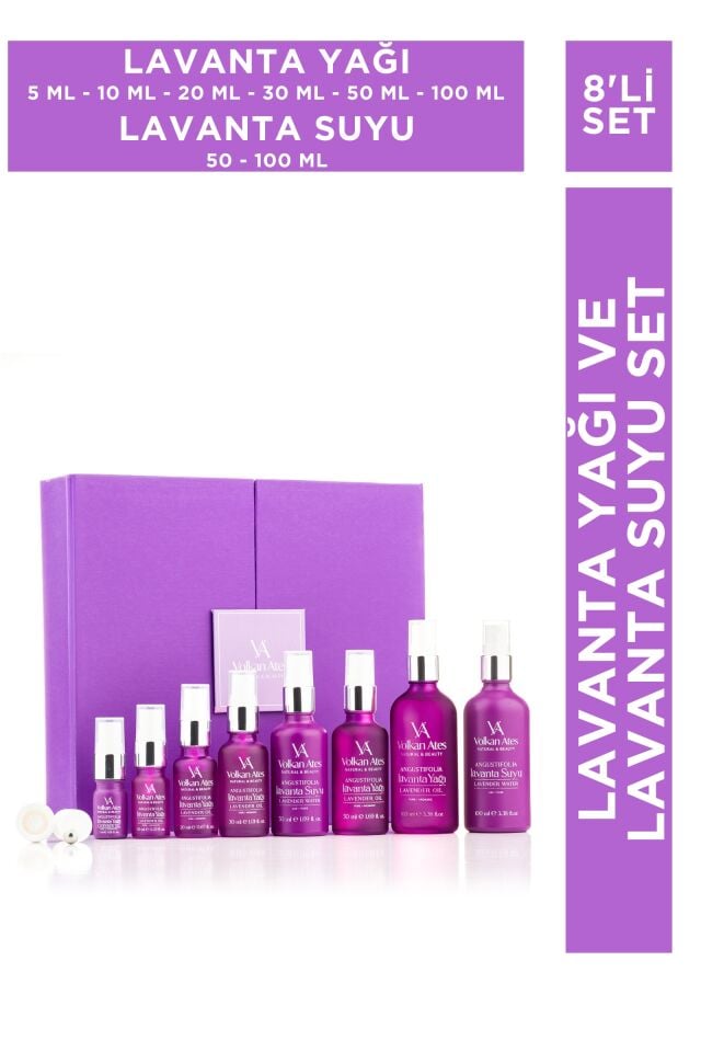 Lavanta Seti (Lavanta Yağı 5ml - 10ml - 20ml - 30ml - 50ml - 100ml & Lavanta Suyu 50ml - 100ml)