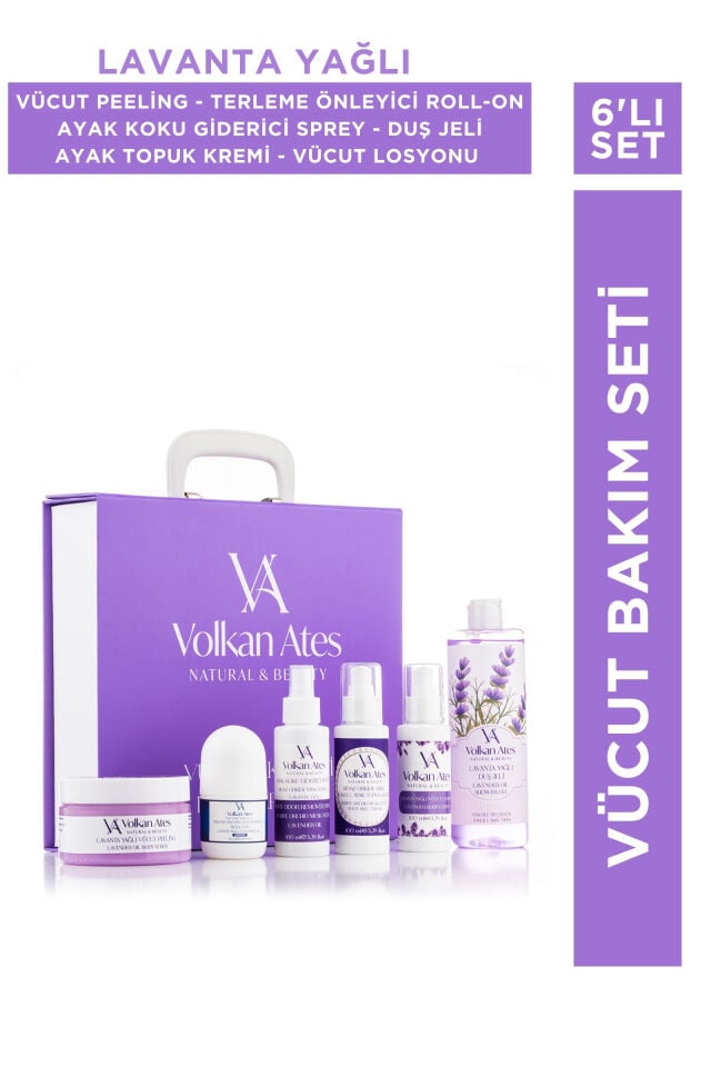 Vücut Bakım Seti (Vücut Peeling & Losyonu  - Ayak Koku Giderici Sprey &  Kremi - Duş Jeli - Roll-On)