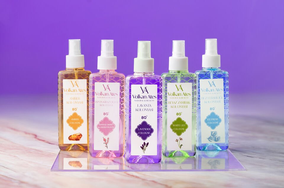 Volkan Ates Natural & Beauty 5'li Parfümlü Kolonya Seti 150 ml