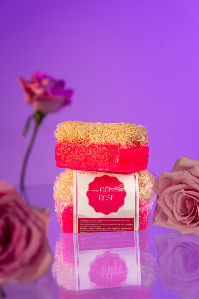 Volkan Ates Natural & Beauty Gül Özlü Kabak Lifli Doğal Sabun 130 gr