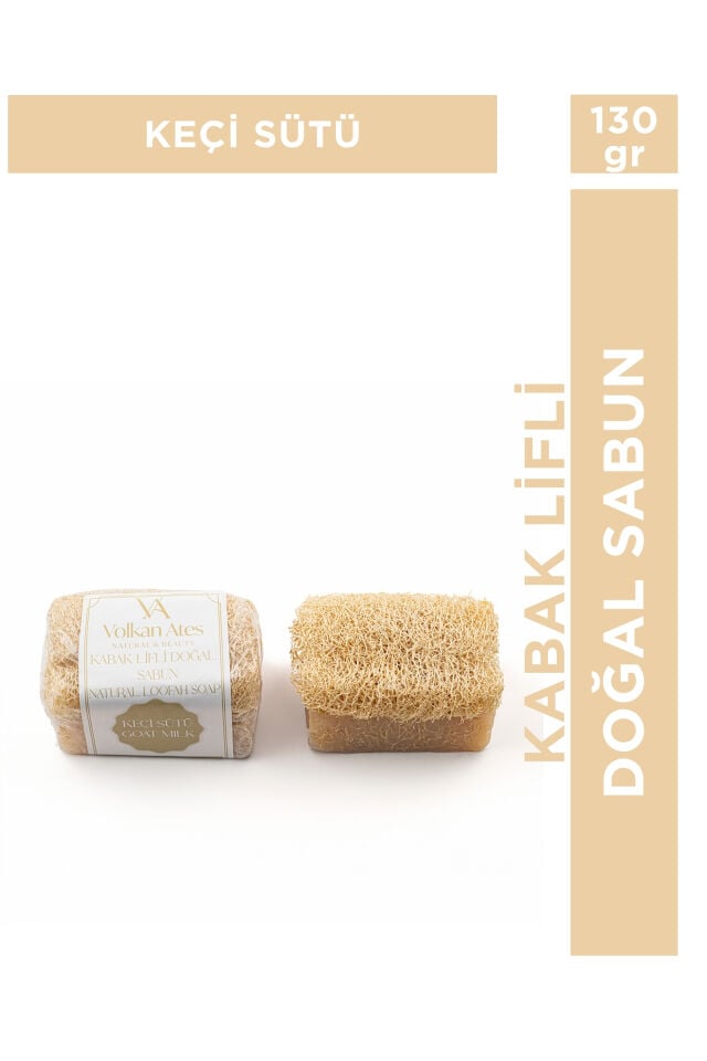 Volkan Ates Natural & Beauty Keçi Sütü Kabak Lifli Doğal Sabun 130 gr