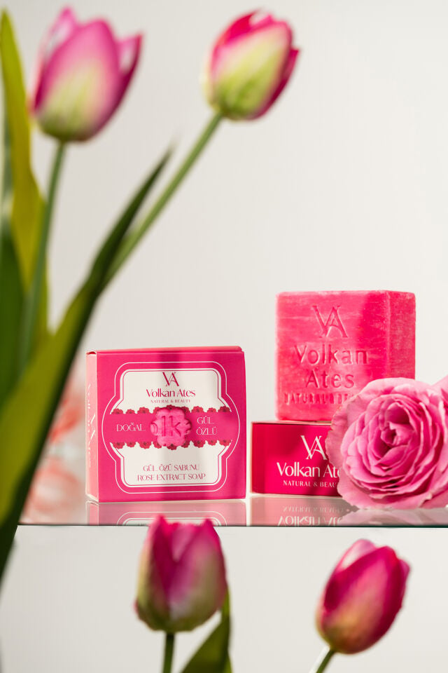 Volkan Ates Natural & Beauty Gül Özlü Katı Doğal Sabun 125 gr