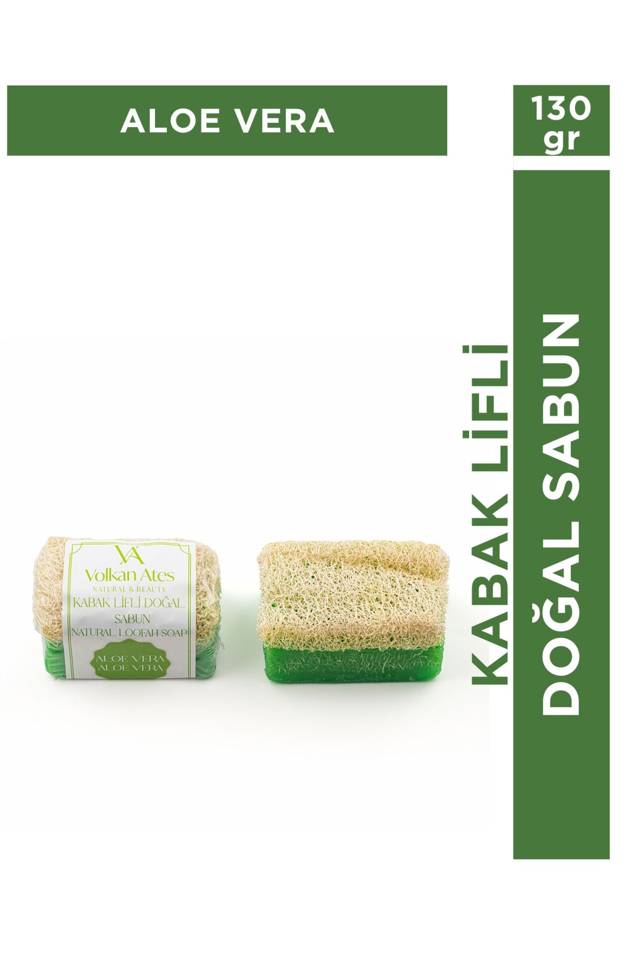 Volkan Ates Natural & Beauty Aloe Vera Kabak Lifli Doğal Sabun 130 gr