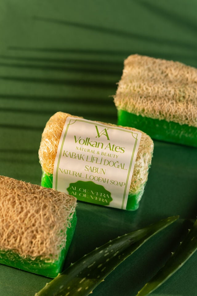 Volkan Ates Natural & Beauty Aloe Vera Kabak Lifli Doğal Sabun 130 gr