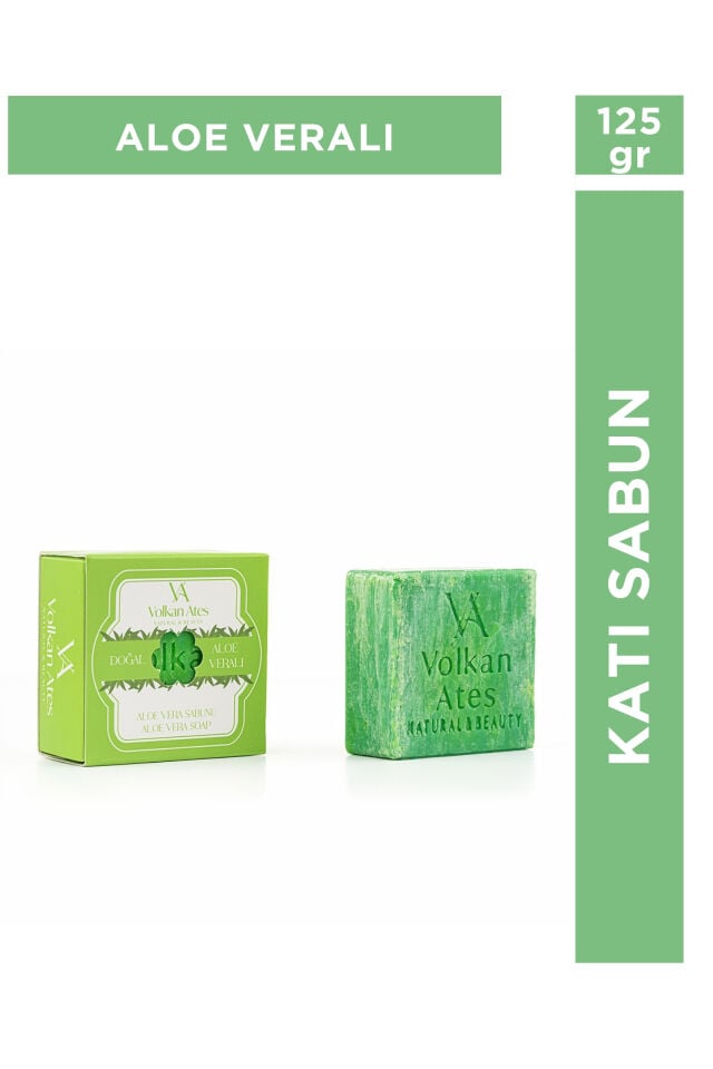 Volkan Ates Natural & Beauty Aloe Vera Katı Doğal Sabun 125 gr