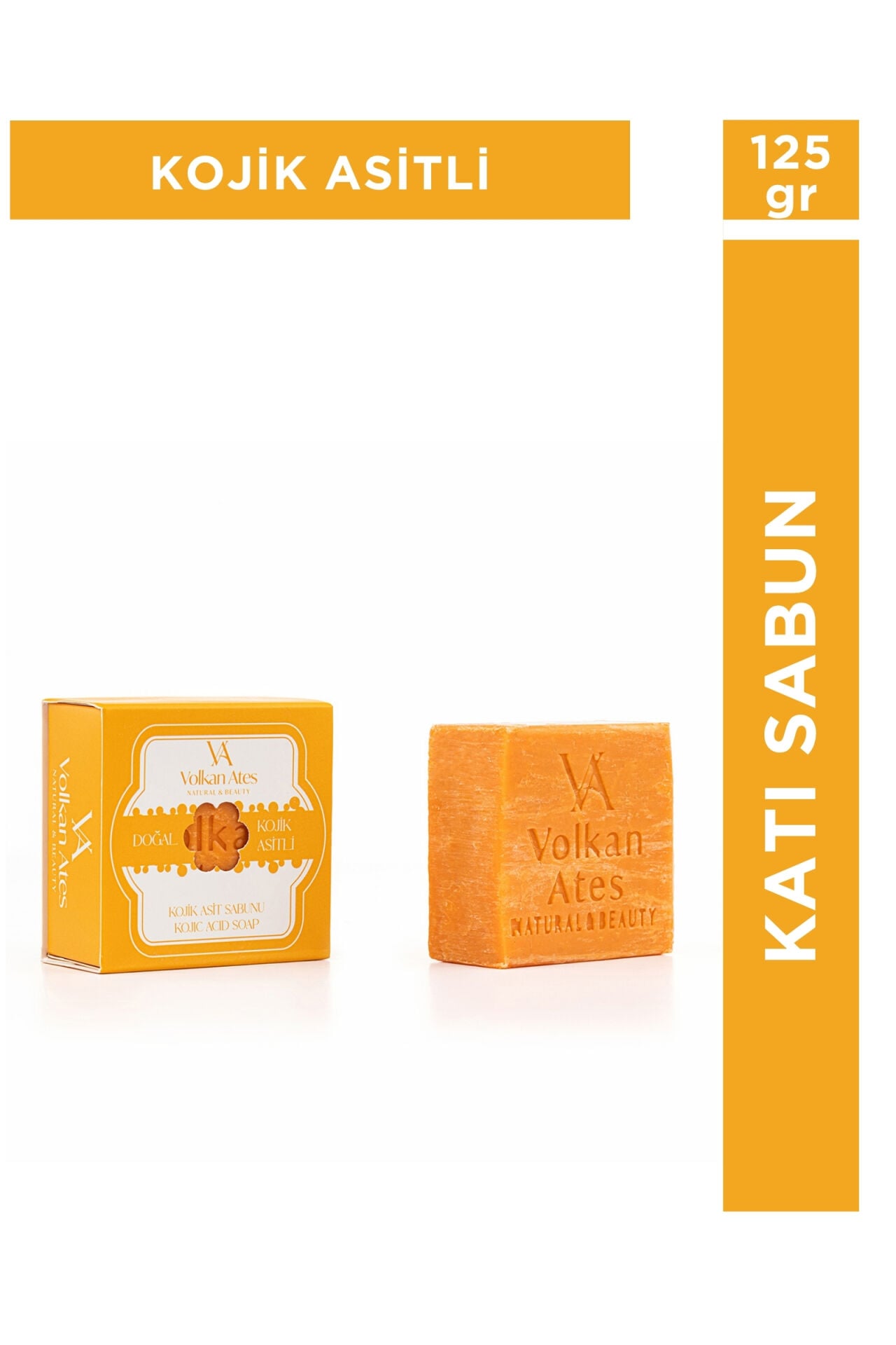 Volkan Ates Natural & Beauty Kojik Asit Katı Doğal Sabun 125 gr