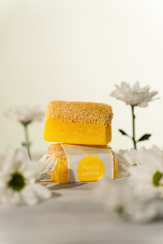 Volkan Ates Natural & Beauty Papatya Yağlı Kabak Lifli Doğal Sabun 130 gr