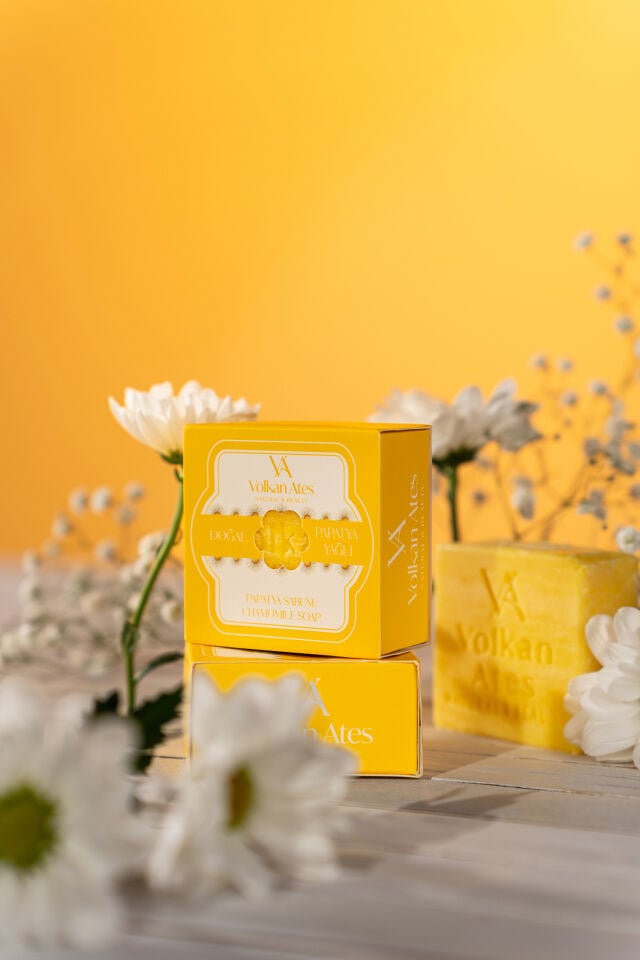 Volkan Ates Natural & Beauty Papatya Yağlı Katı Doğal Sabun 125 gr