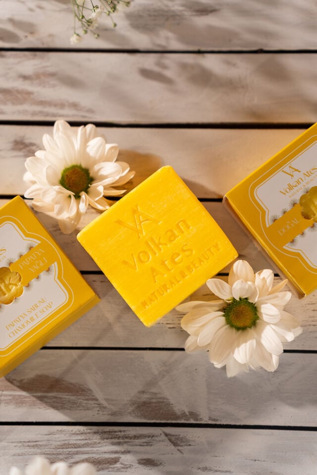 Volkan Ates Natural & Beauty Papatya Yağlı Katı Doğal Sabun 125 gr