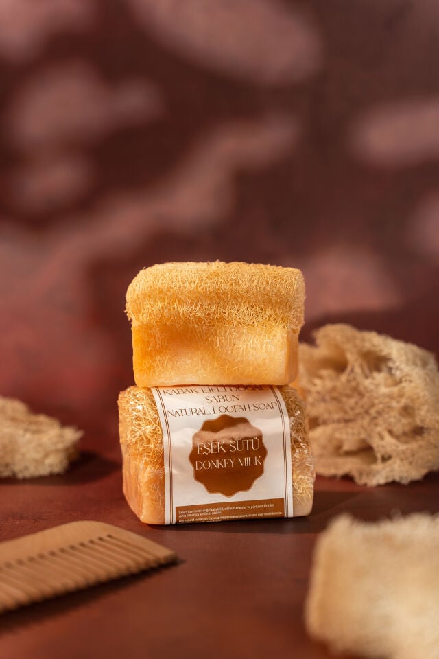Volkan Ates Natural & Beauty Eşek Sütü Kabak Lifli Doğal Sabun 130 g
