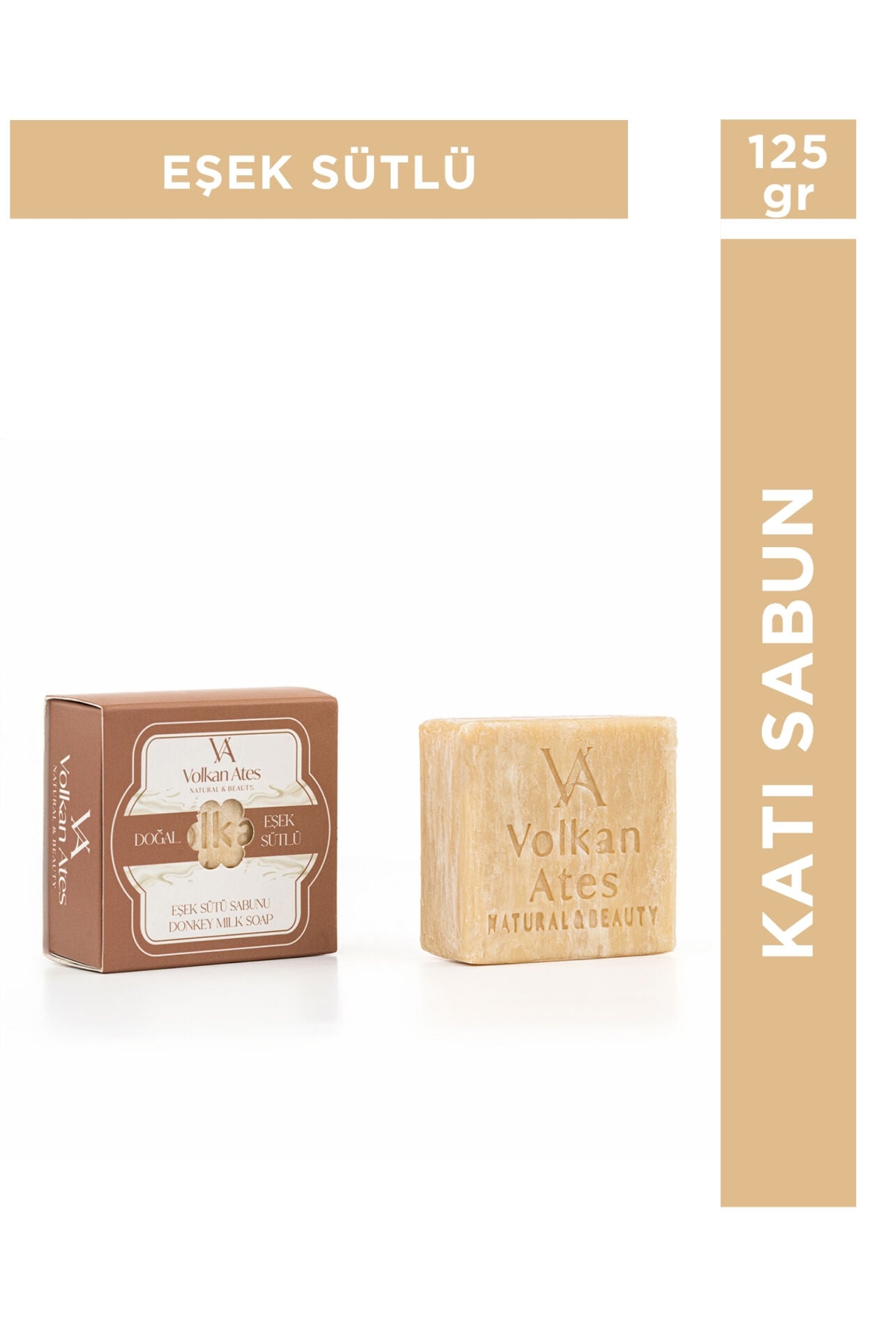 Volkan Ates Natural & Beauty Eşek Sütü Katı Doğal Sabun 125 gr
