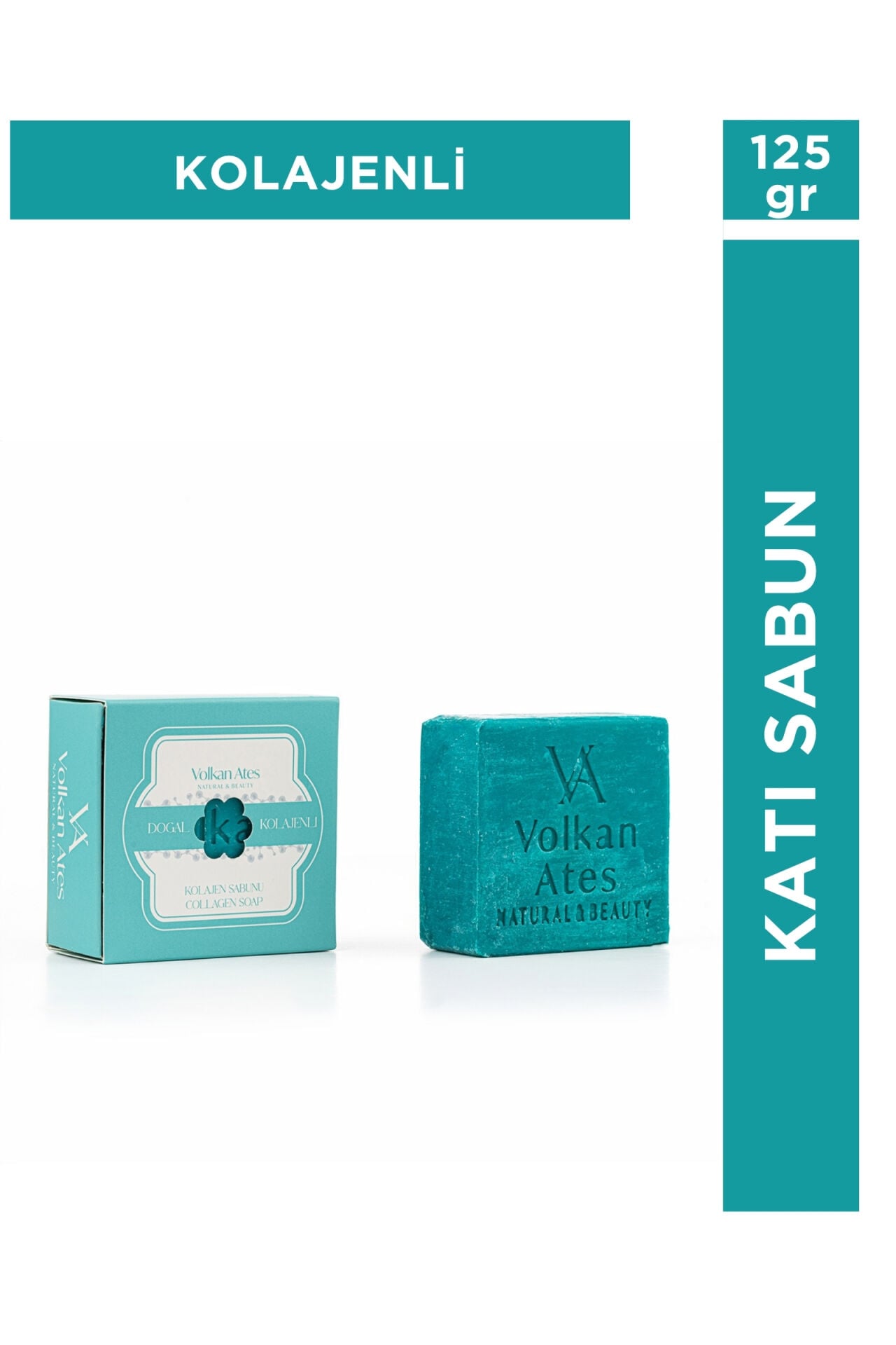Volkan Ates Natural & Beauty Kolajen Katı Doğal Sabun 125 gr