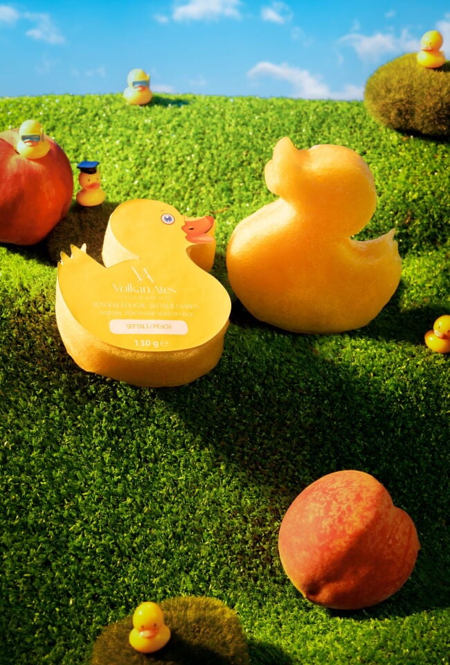 Volkan Ates Natural & Beauty Şeftali Özlü Ördek Şekilli Çocuk Doğal Sabun 130 gr