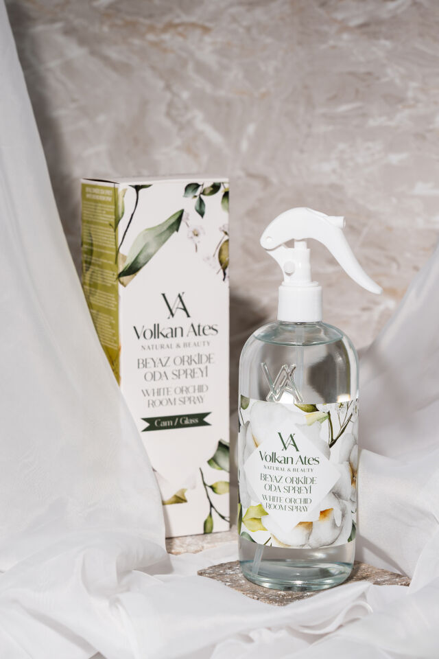 Volkan Ates Natural & Beauty Beyaz Orkide Kokulu Oda Spreyi Cam Şişe 400 ml