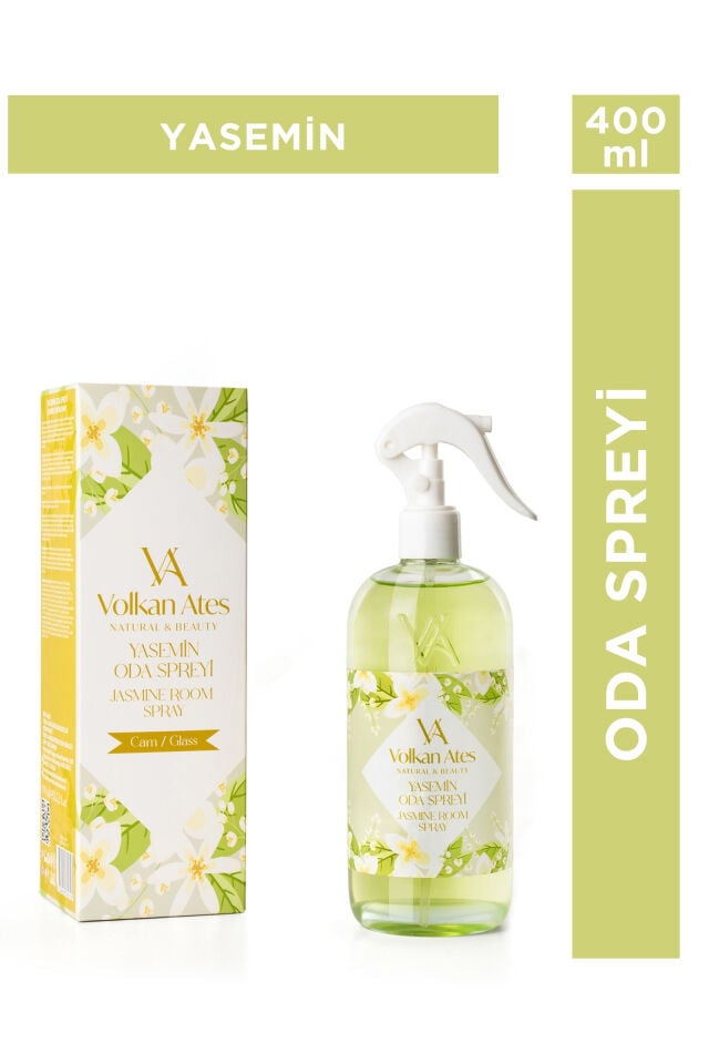 Volkan Ates Natural & Beauty Yasemin Kokulu Oda Spreyi Cam Şişe 400 ml
